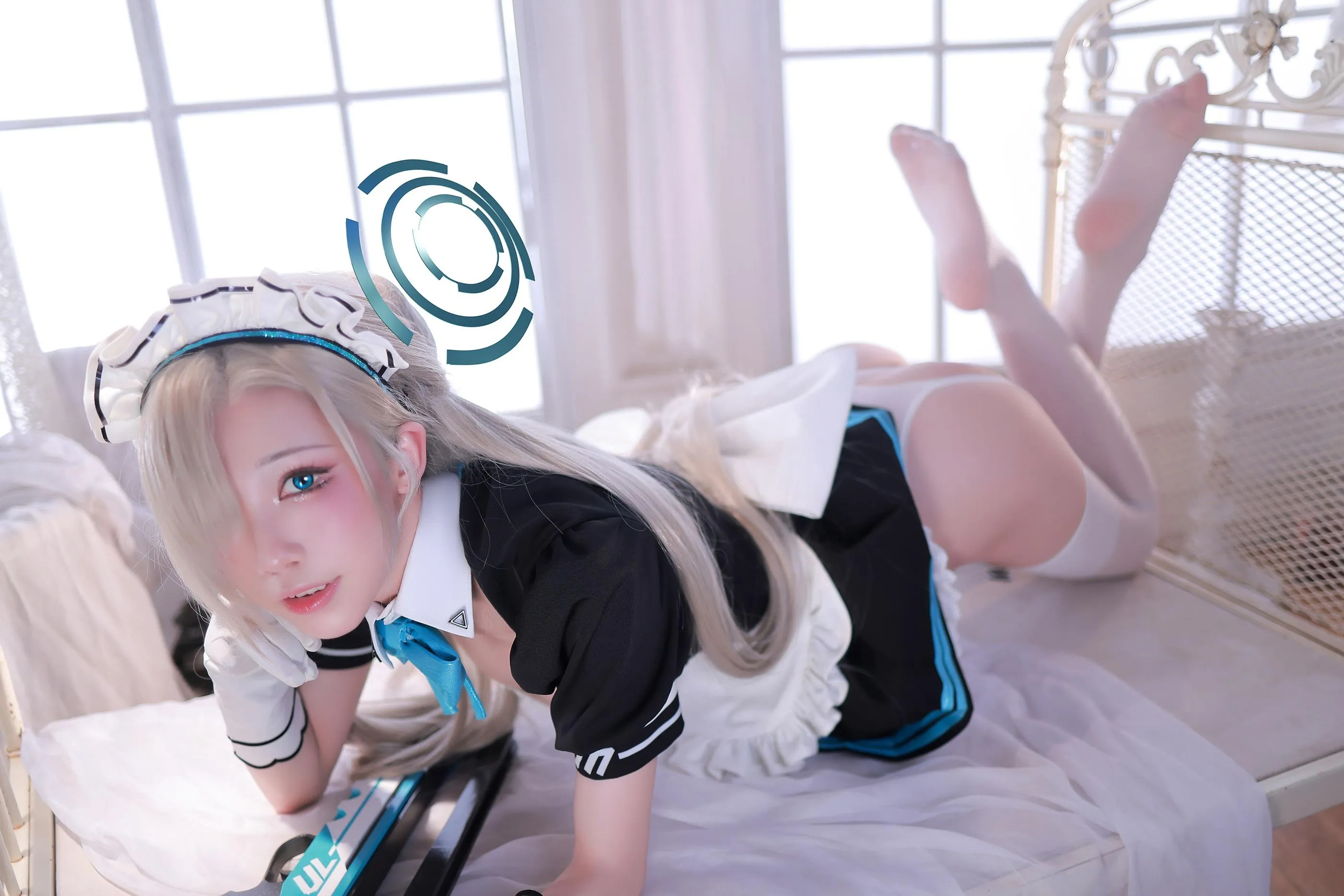 水淼aqua – NO.162 碧蓝档案 – 一之濑明日奈女仆 [155P]插图8